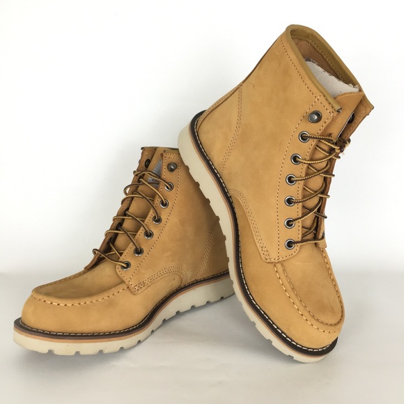 Carhartt Womens 6" Moc Toe Wedge Work Boot NEW Tan Lightweight Soft Toe Ankle - Picture 7 of 14